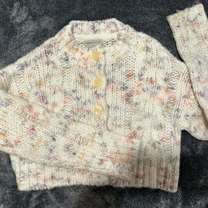 Urban Outfitters Multicolor Knit Cropped Cardigan (S)